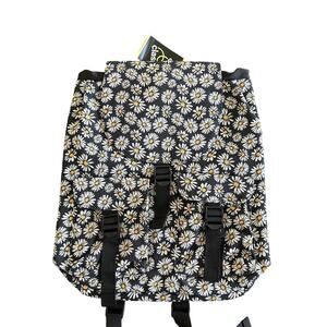 Art Class Daisy Floral Mini Backpack Purse Black White Drawstring NWT Target
